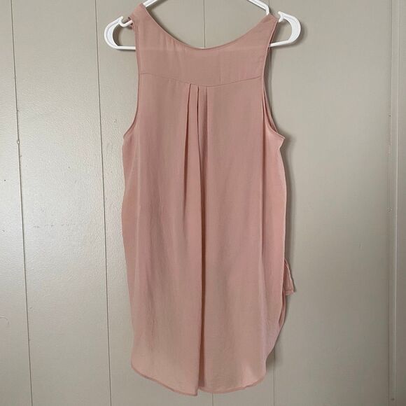 ASTR the Label Blush Draped Sleeveless High-Low Tank Top Women’s Medium Sheer La - Picture 2 of 9